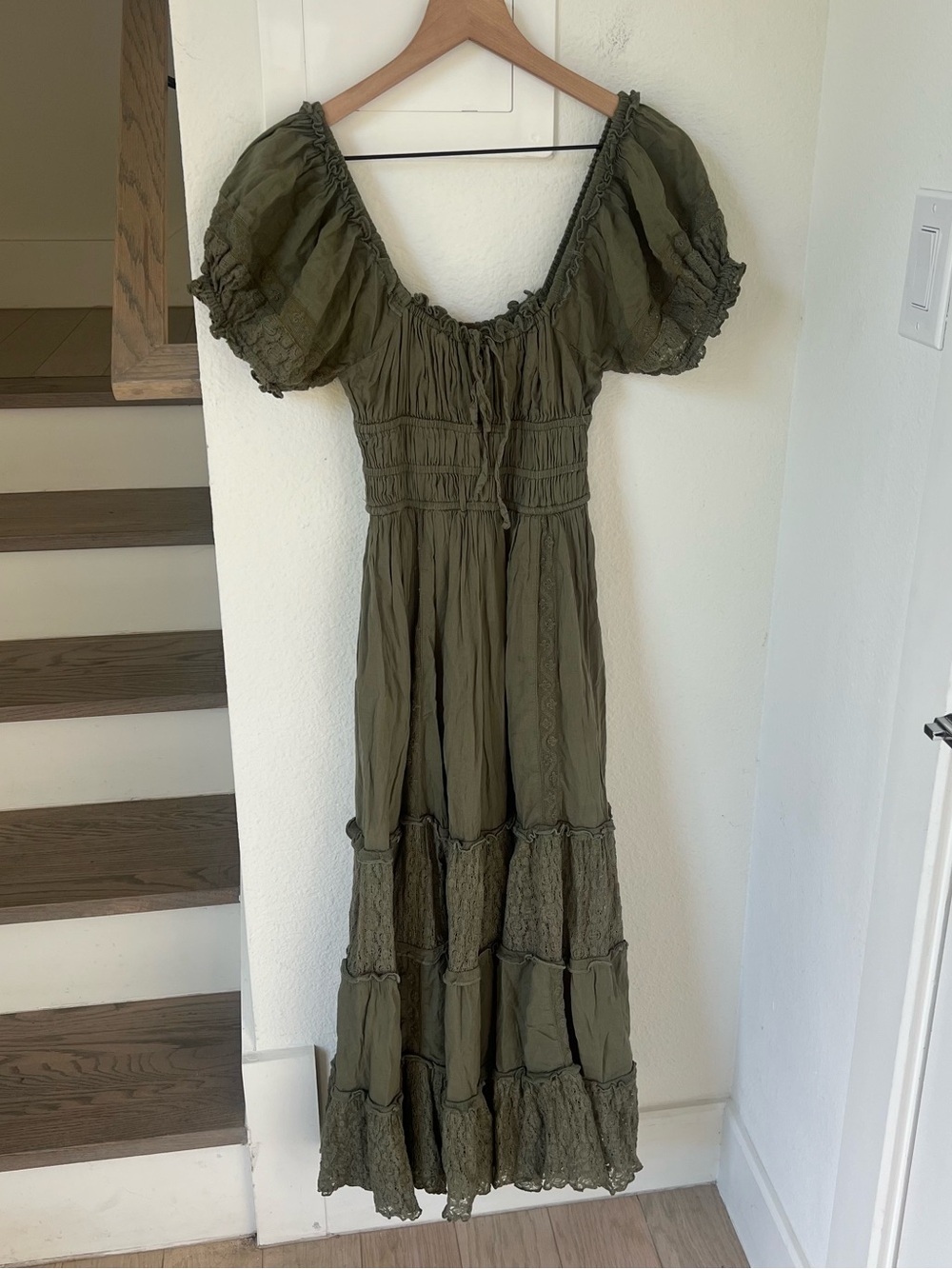 Free People Falling Sun Midi Dress in Crystal Kelp Green - Picture 5 of 8